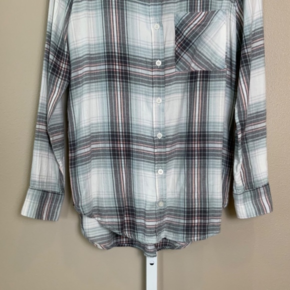 MUDD Plaid Flannel Button Down Shirt - Picture 3 of 16